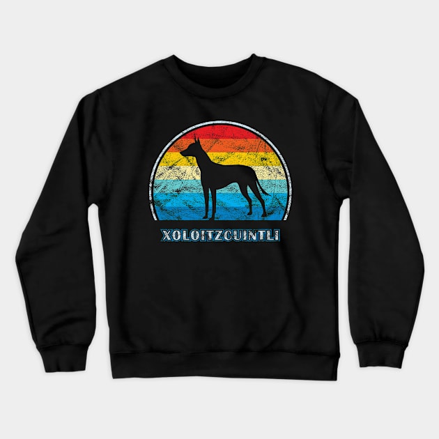 Xoloitzcuintli Vintage Design Dog Crewneck Sweatshirt by millersye